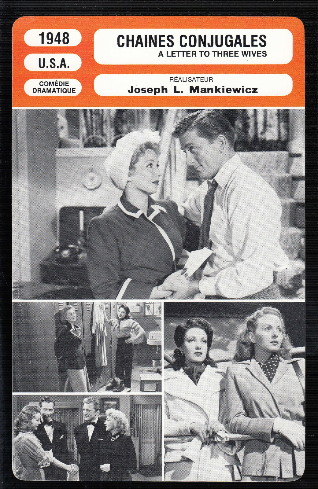 A LETTER TO THREE WIVES (1948) PHOTO FRENCH MR. CINEMA MOVIE CARD Kirk Douglas