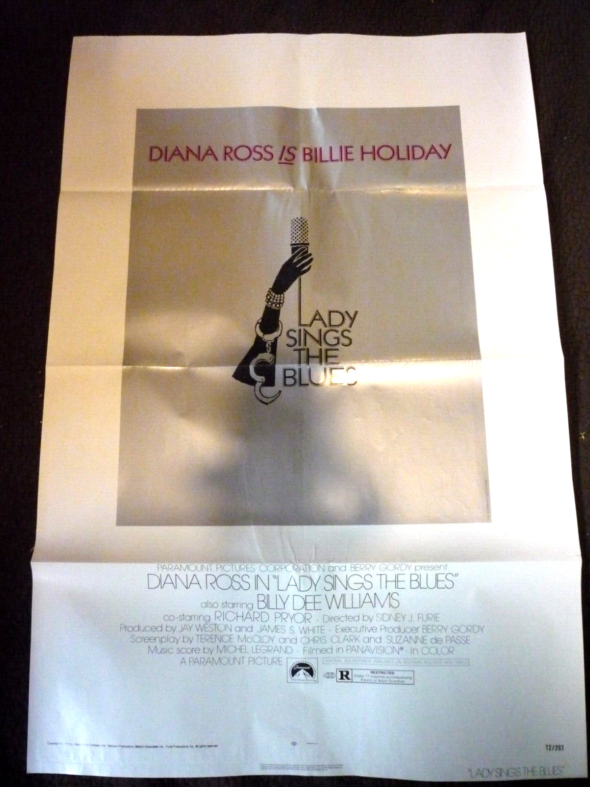 Lady Sings the Blues, 1sh 1972 Diana Ross as Billie Holiday