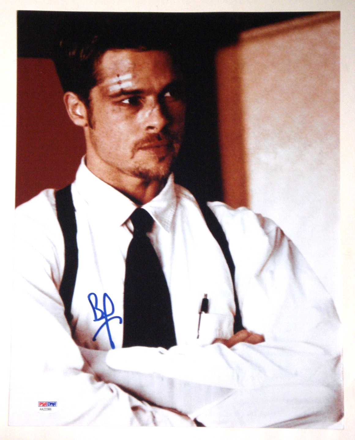 BRAD PITT PSA/DNA CERTIFIED AUTHENTIC SIGNED 11X14 PHOTOGRAPH AUTOGRAPH SEVEN