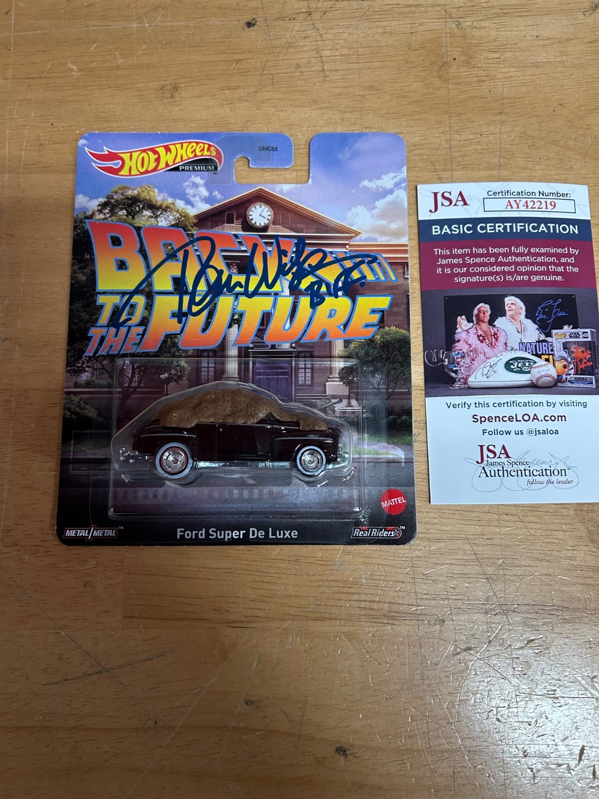 Tom Wilson Back To The Future Autographed Hotwheels Signed Ford Super De Luxe S