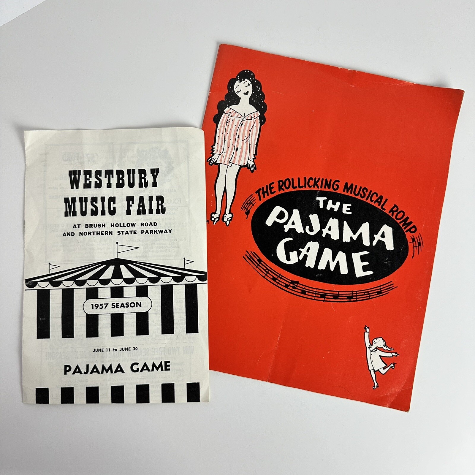 Westbury Music Fair THE PAJAMA GAME 1957 Program JERRY WAYNE JEN NELSON