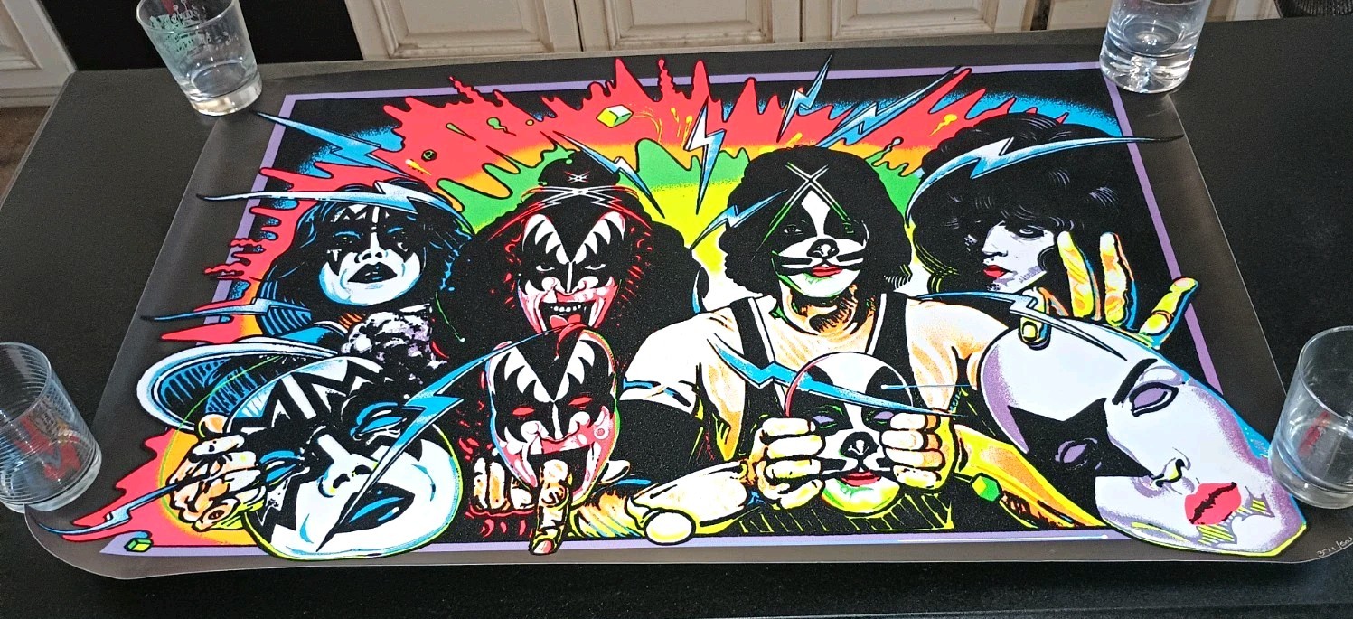 KISS Unmasked Flocked Black light Poster – Limited To 500 – SOLD OUT