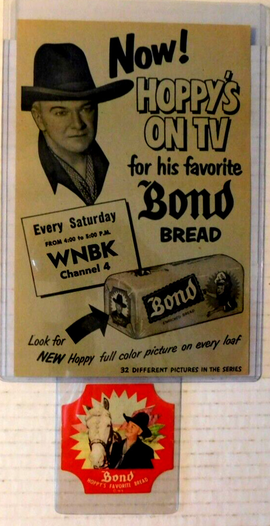 Western Hoppy’s On TV Bond Bread hand bill