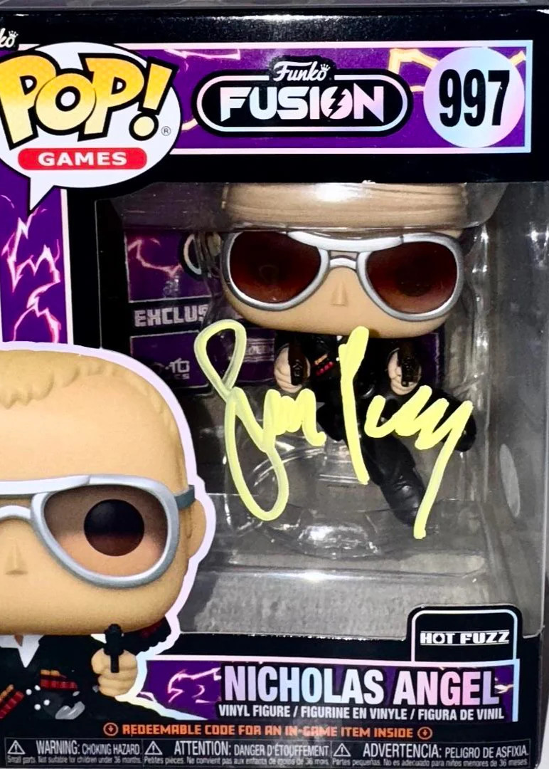 Simon Pegg Signed Funko Pop #997 “Nicholas Angel” (Hot Fuzz) – JSA COA