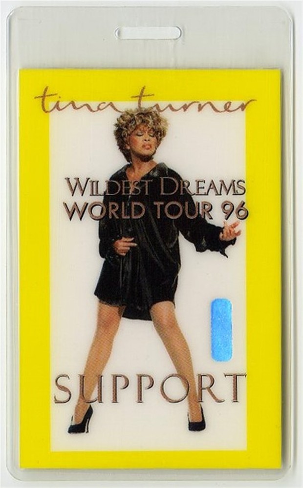 Tina Turner 1996 Concert Laminated Backstage Pass Wildest Dreams Tour