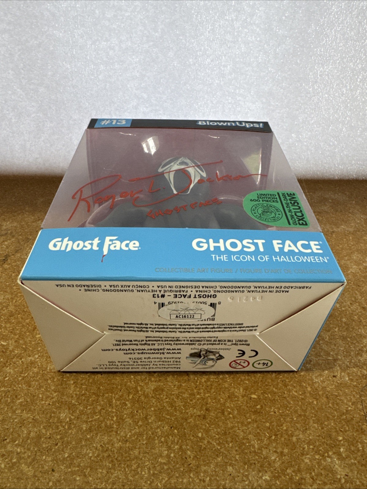 Roger L. Jackson Signed Scream Blown Ups! Figure GhostFace LE 600 JSA Certified