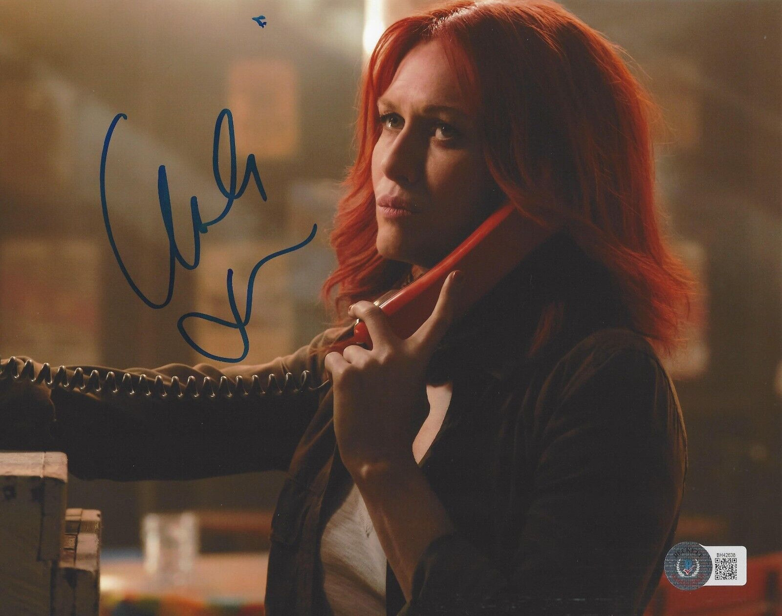 MIREILLE ENOS SIGNED ‘GOOD OMENS’ 8×10 PHOTO 2 TV SHOW ACTRESS BECKET BAS COA