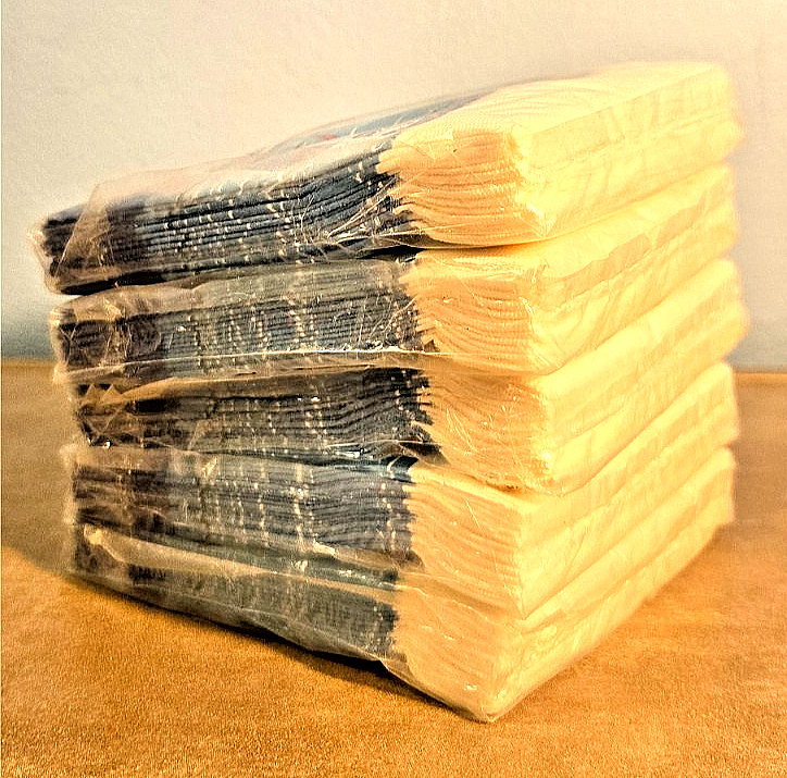Lot of 5 VTG RARE 16 ct 1982 6.5″x7″ WALT DISNEY TRON MOVIE Beach Party Napkins
