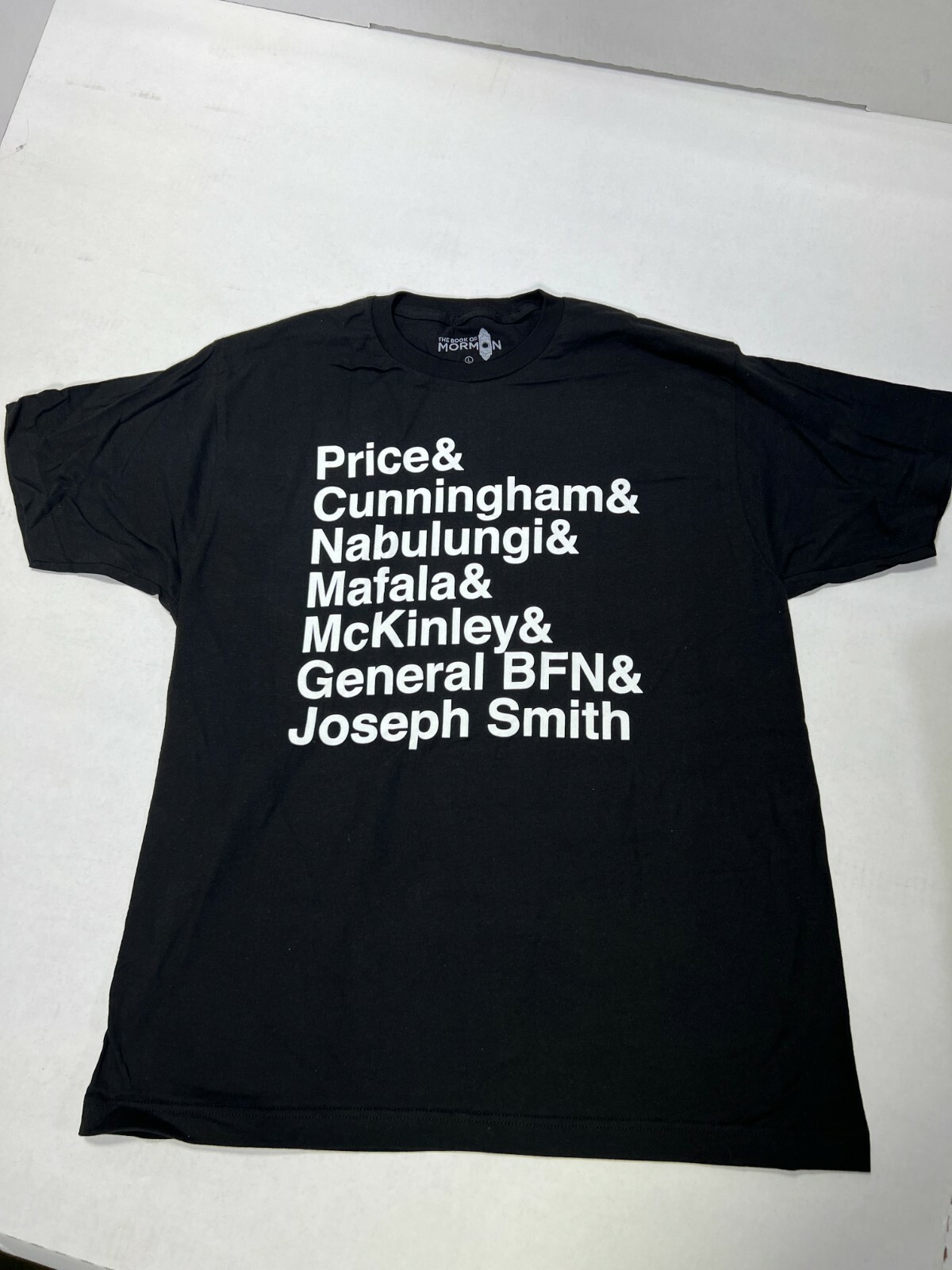 the BOOK OF MORMON Unisex Name t-shirt TEE BROADWAY MUSICAL OFFICIA