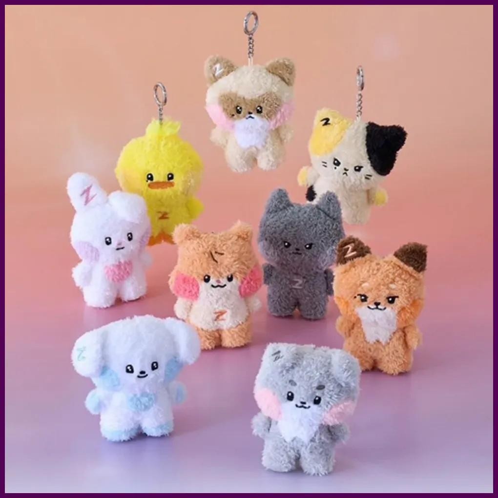 Kpop Style Plush Doll Keychain 12cm Cute Cartoon Pendant for Bags