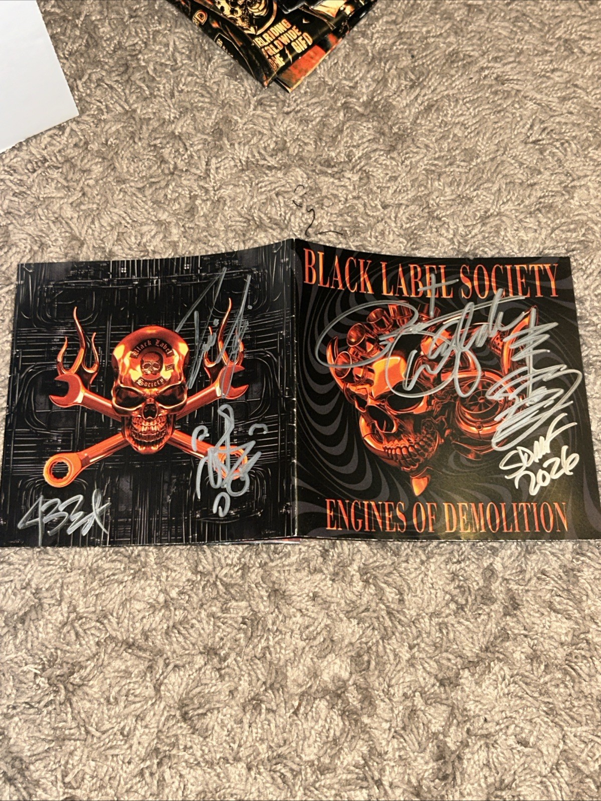 Black Label Society Engines Of Demolition Signed Autograph CD Insert Zakk Wylde
