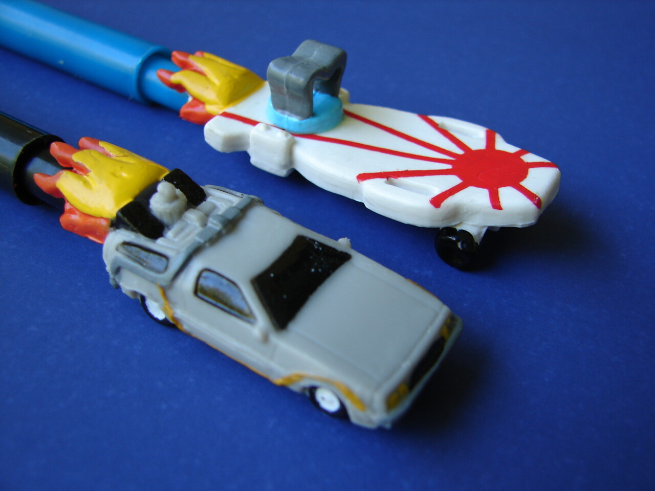 Back to the Future II 1989 Delorean Pen lot 2 pcs Delorean & Hoverboard 2 styles