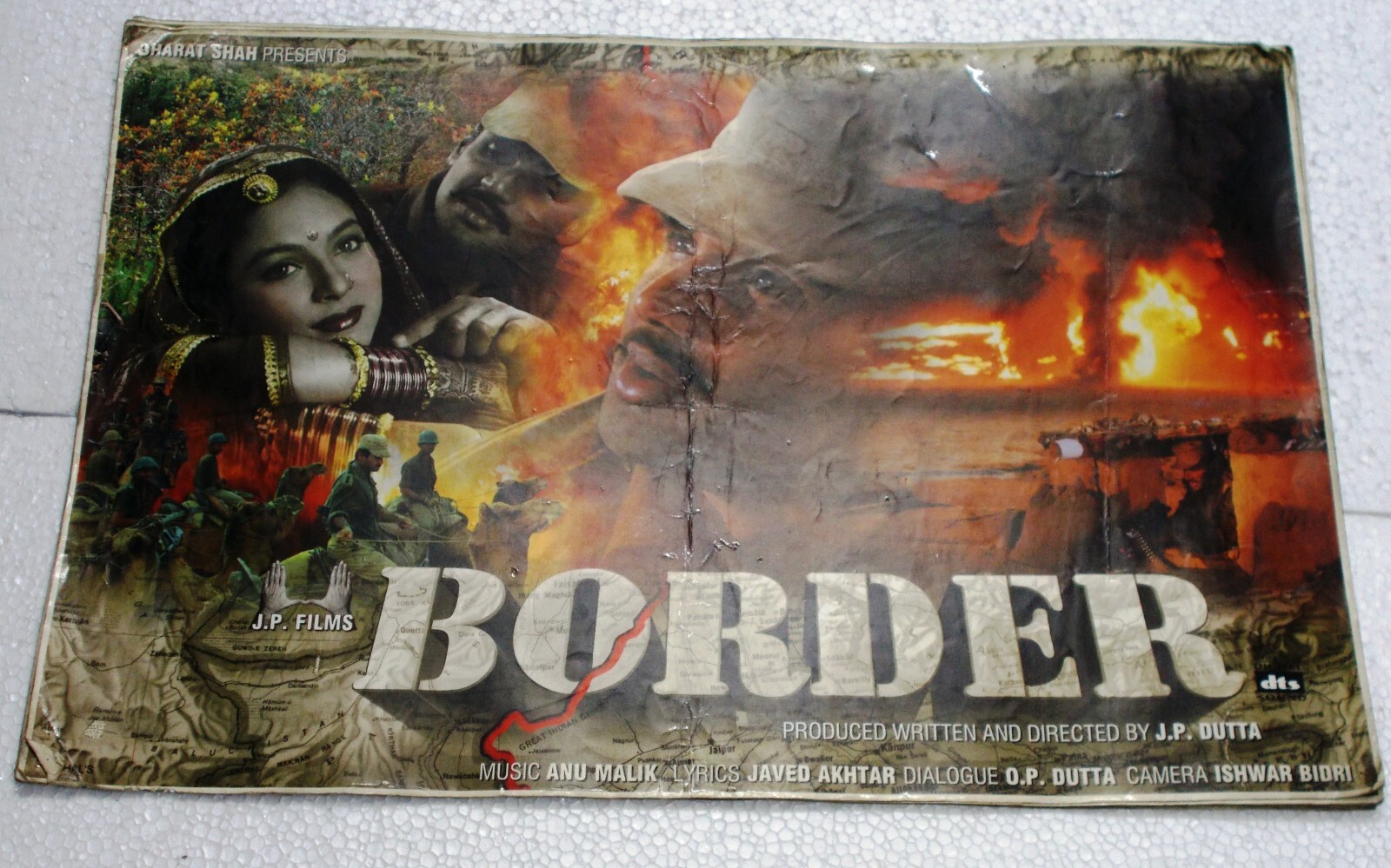 BORDER 10pc LOBBY CARD Bollywood 1997 Sunny Deol Jackie Sunil Shetty 27X18.5