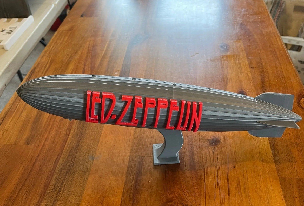 Led Zeppelin 3D Printed Large Blimp 12″ Long