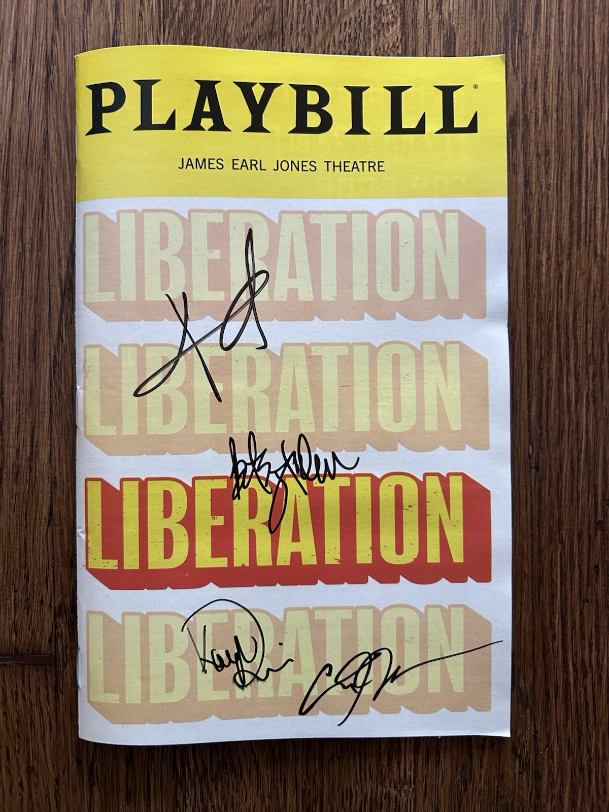 Liberation Broadway Play Cast SIGNED Playbill November 2025