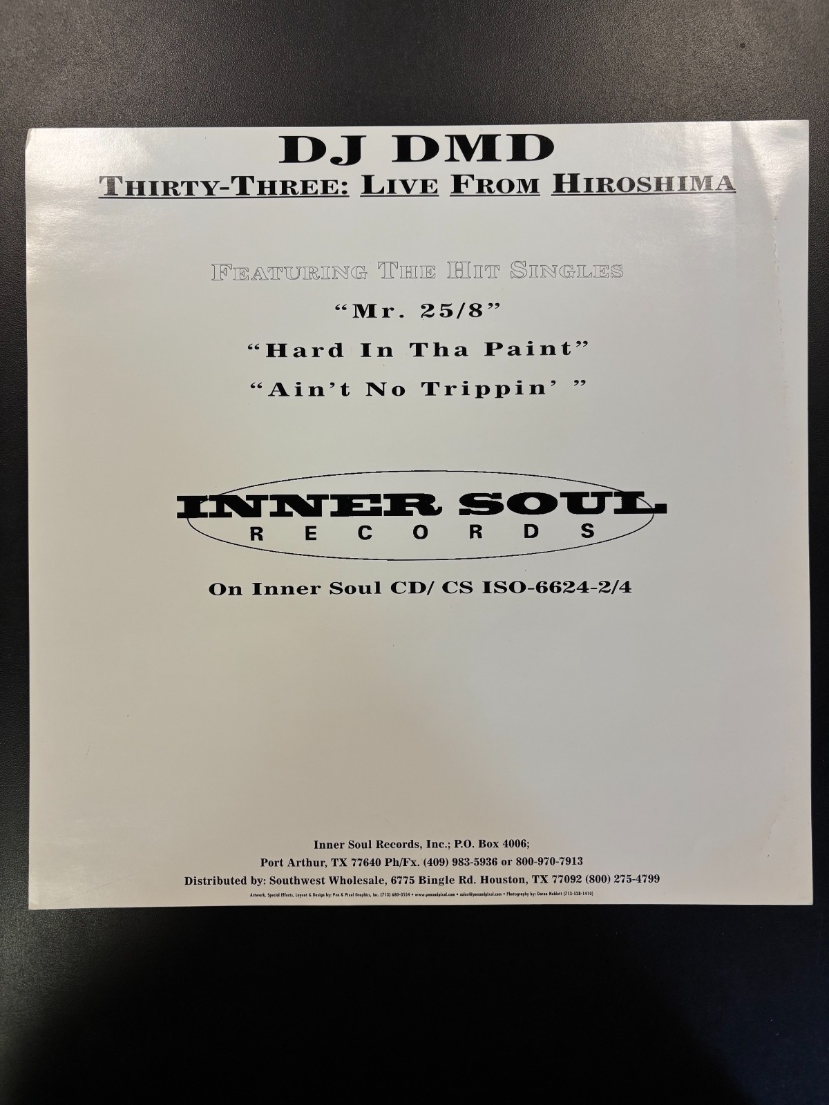 DJ DMD – Thirty-Three: Live From Hiroshima 12×12 Poster Flat