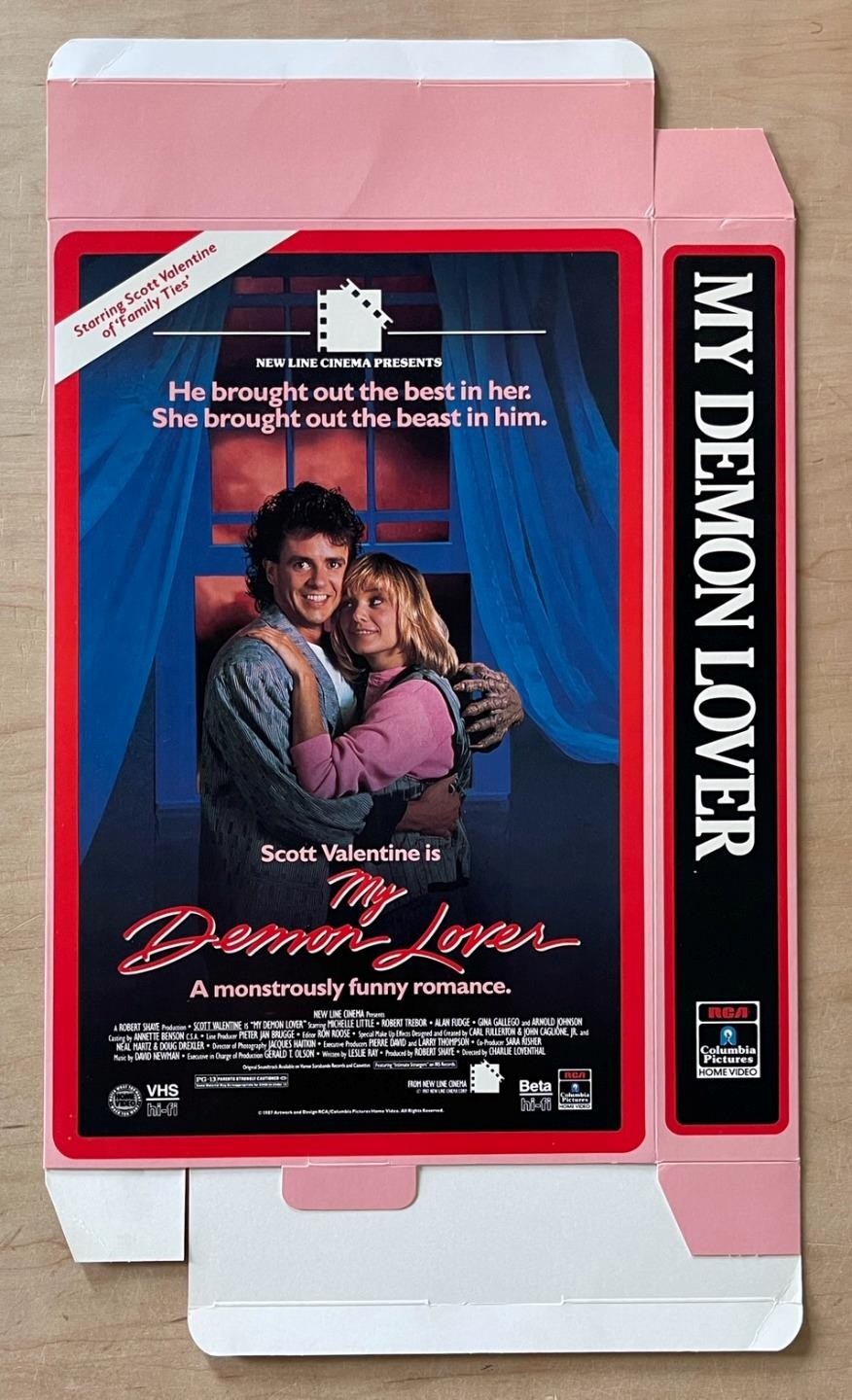 MY DEMON LOVER 1987 Large VHS Box Mobile Display RCA Columbia Horror Comedy