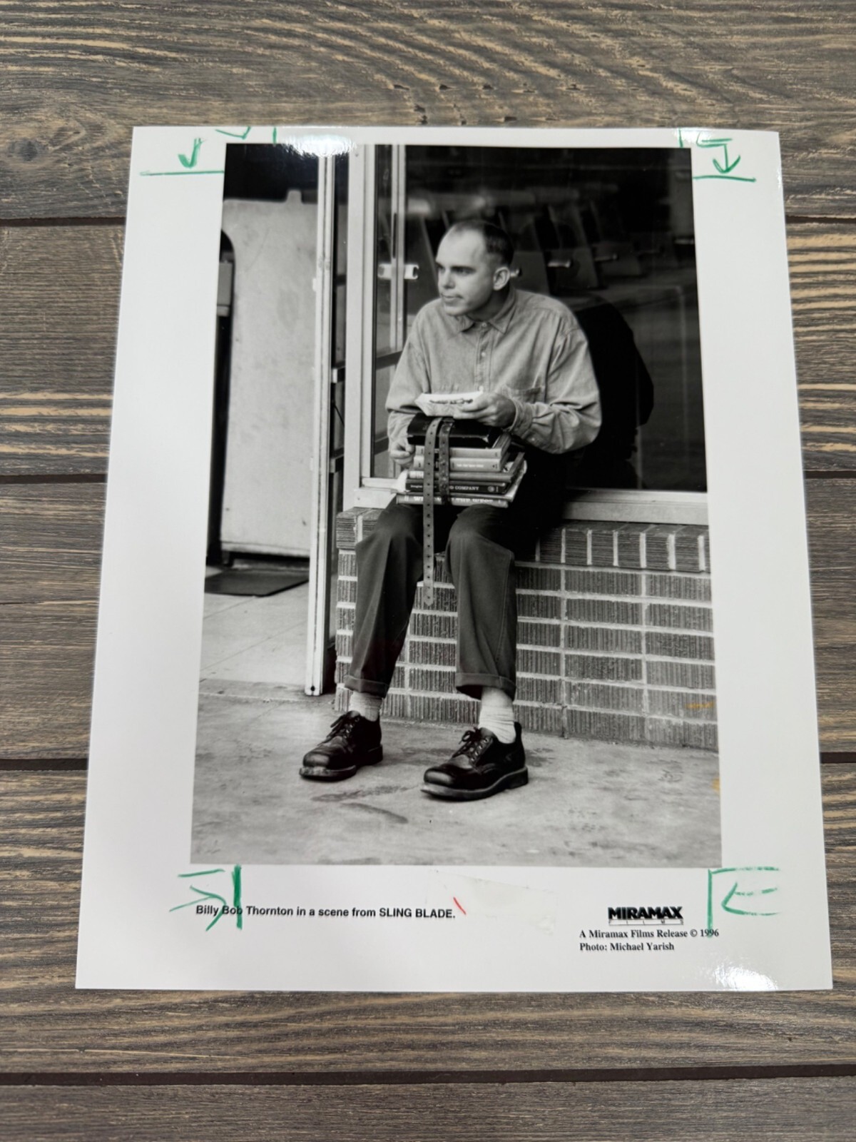 Billy Bob Thornton “Sling Blade” Movie Scene 8×10 Black & White Miramax Promo