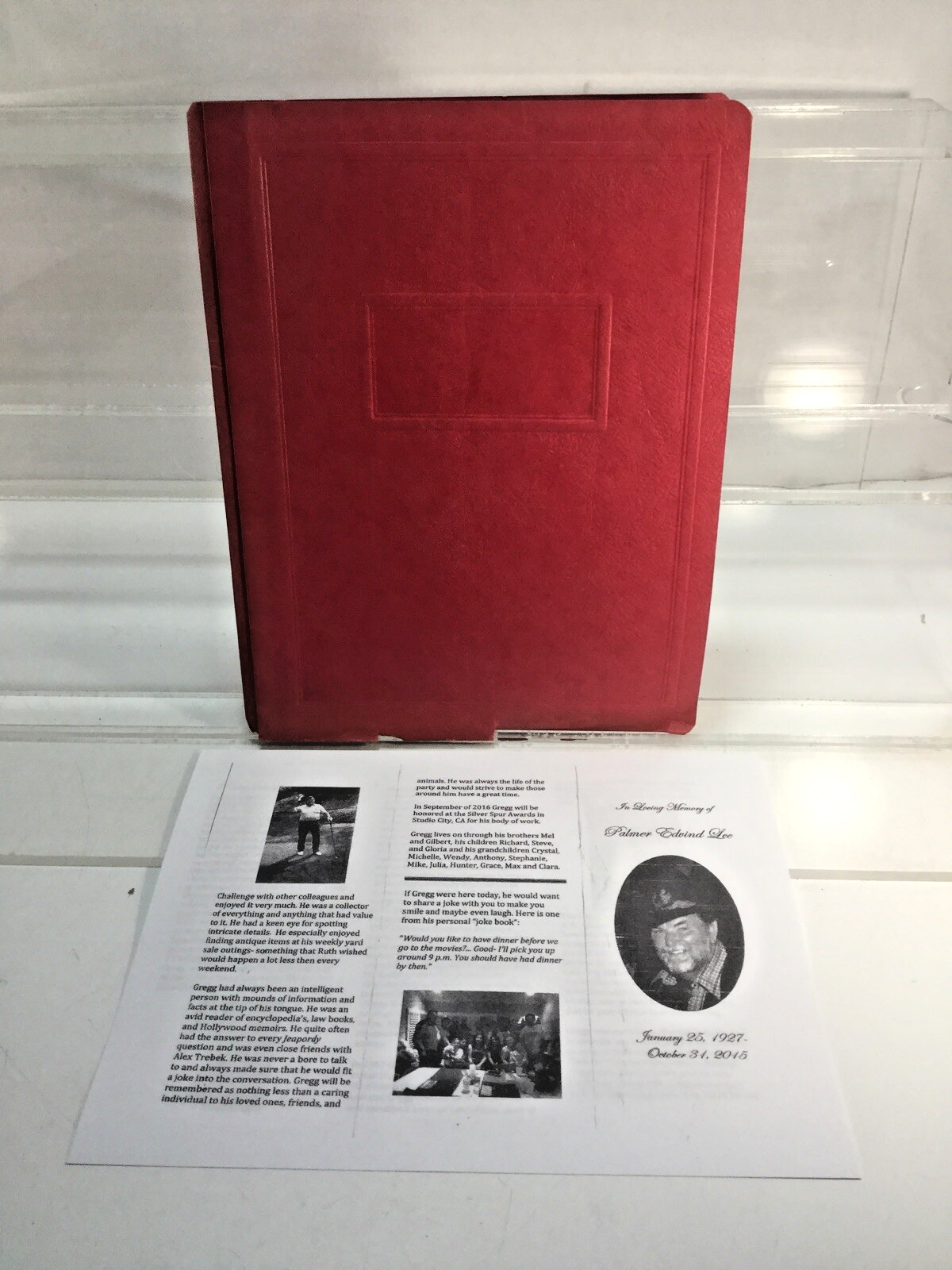 THE WORLD THRU THE EYES of CHILDREN 1975 TV Musical Script Gregg Palmer Estate