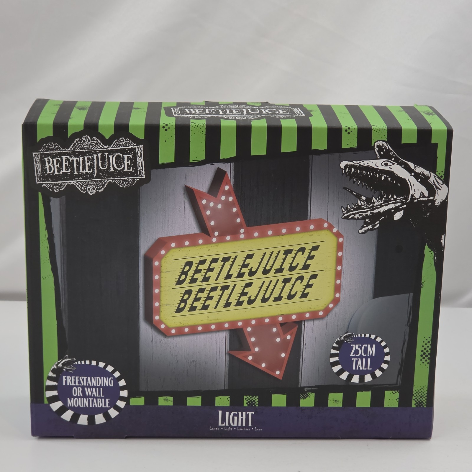 Beetlejuice Movie Wall Hanging Or Free Standing Light Up Sign Paladone New