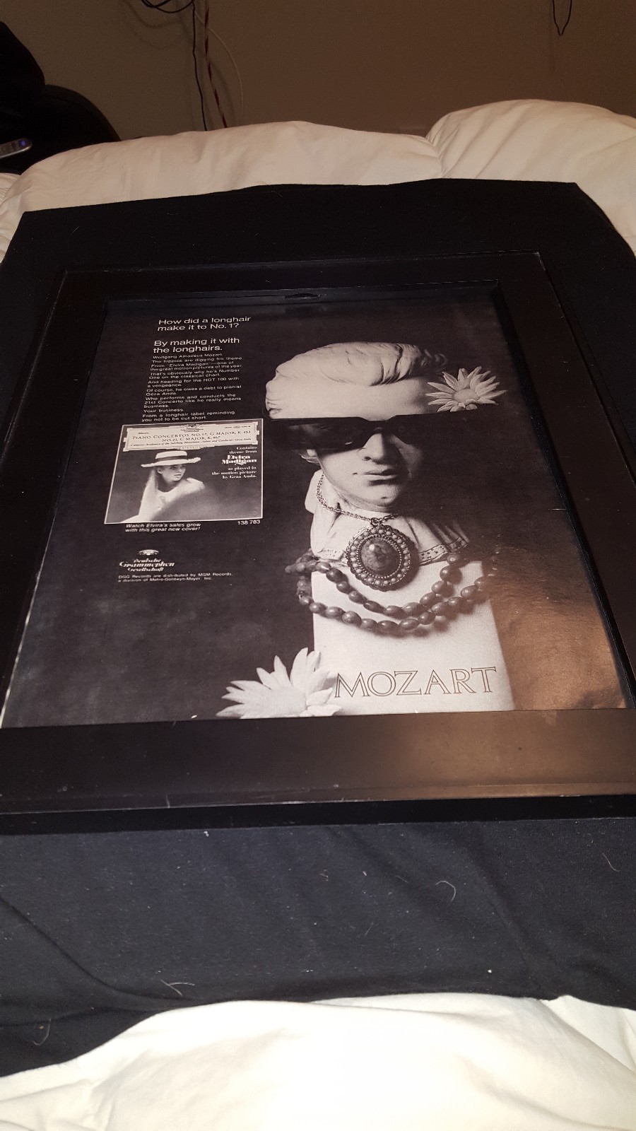 Elvira Madigan Mozart Rare Original Promo Poster Ad Framed!