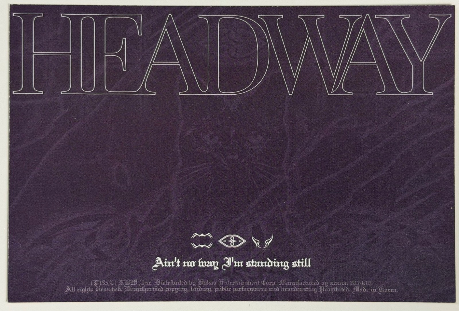 PURPLE KISS HEADWAY Main Version Official Postcard IREH