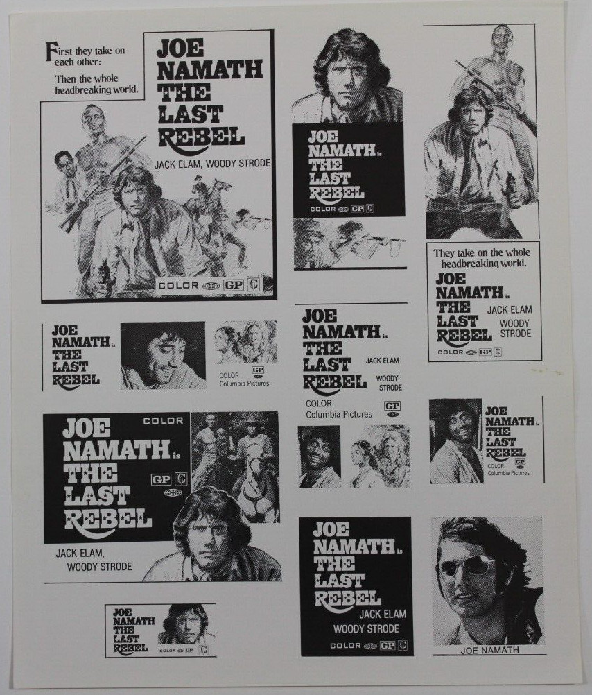The Last Rebel 1971 Ad Sheet/Ad Slick 8 1/4″ x 10″