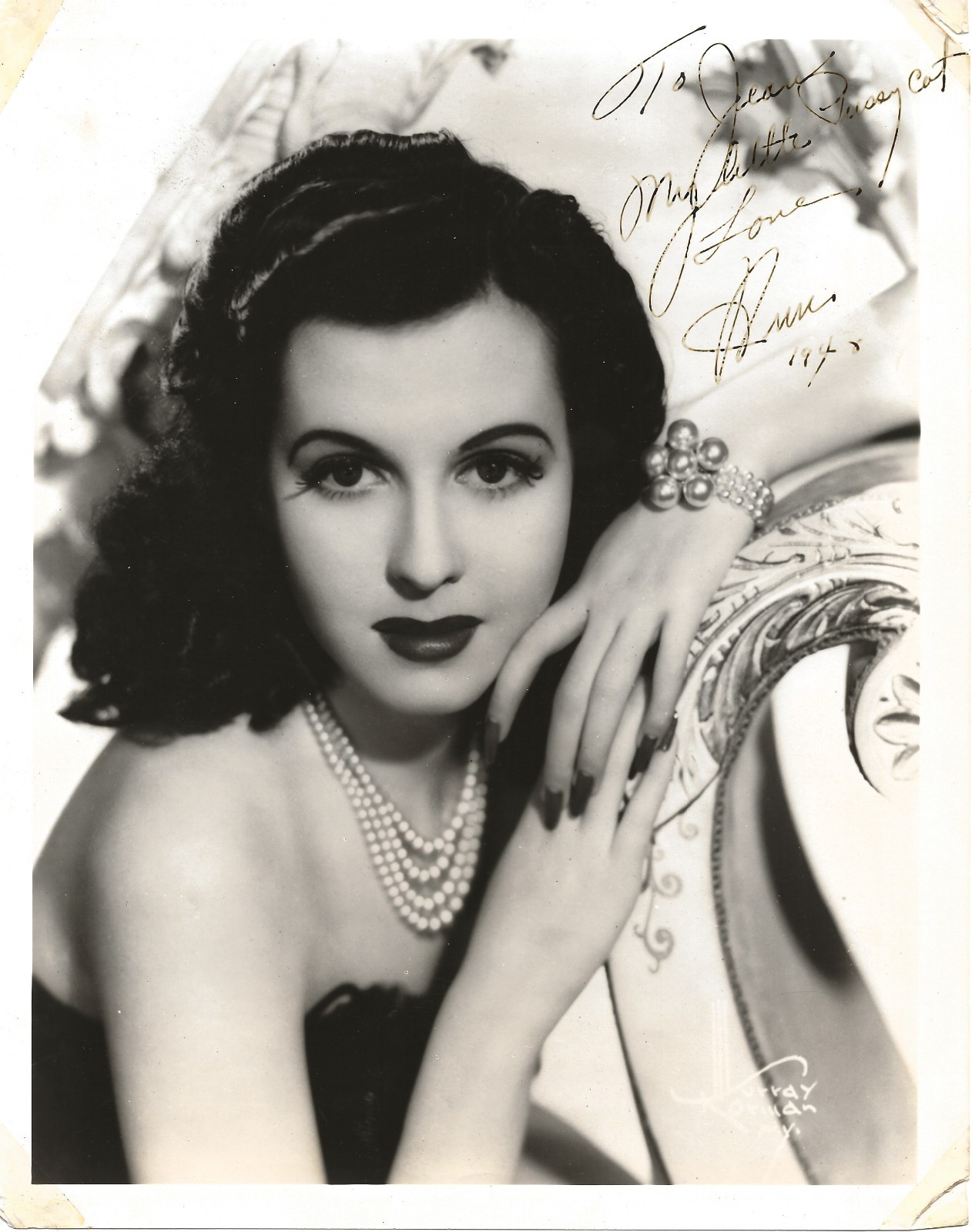 Ann Miller Original Hand-Signed Photo Autograph 1950s 1940s MGM musicals w/ COA