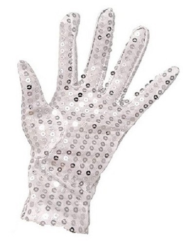 MICHAEL JACKSON SEQUIN GLOVE SILVER – BILLIE JEAN NEW!! Free Shipping