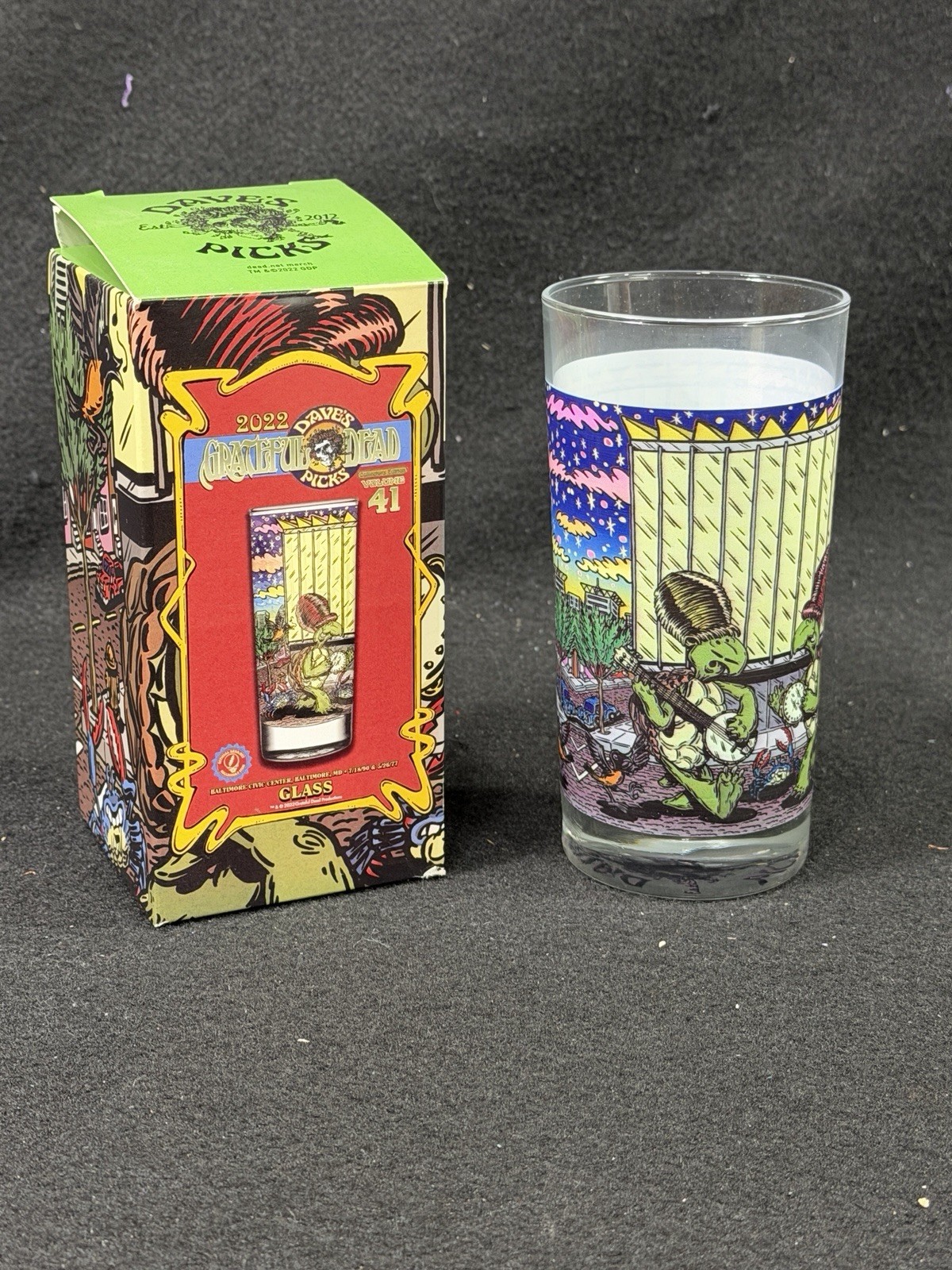 Grateful Dead 12 Oz Collectible Series Glass Dave’s Picks 41 Baltimore 5/26/77
