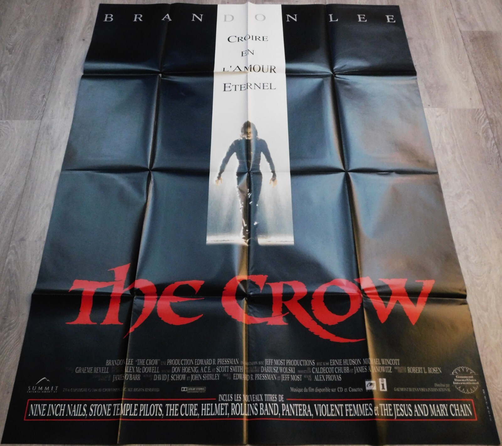 The Crow French Movie Poster Original 47/63 1994 Brandon Lee Alex Proyas