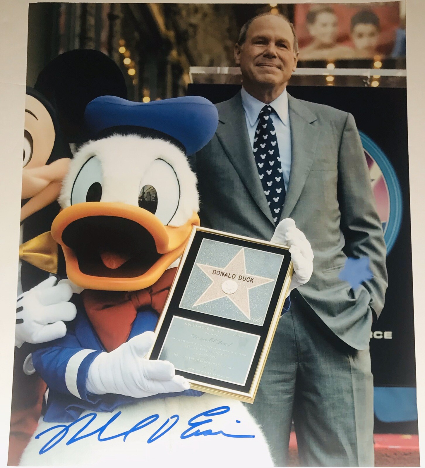 MICHAEL EISNER AUTHENTIC SIGNED AUTOGRAPHED 8X10 PHOTO DISNEY CEO RARE! #3