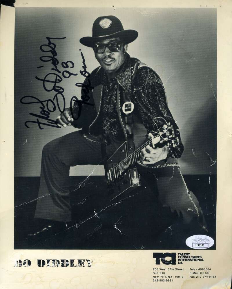Bo Diddley JSA Coa Signed Vintage 8×10 Photo Autograph
