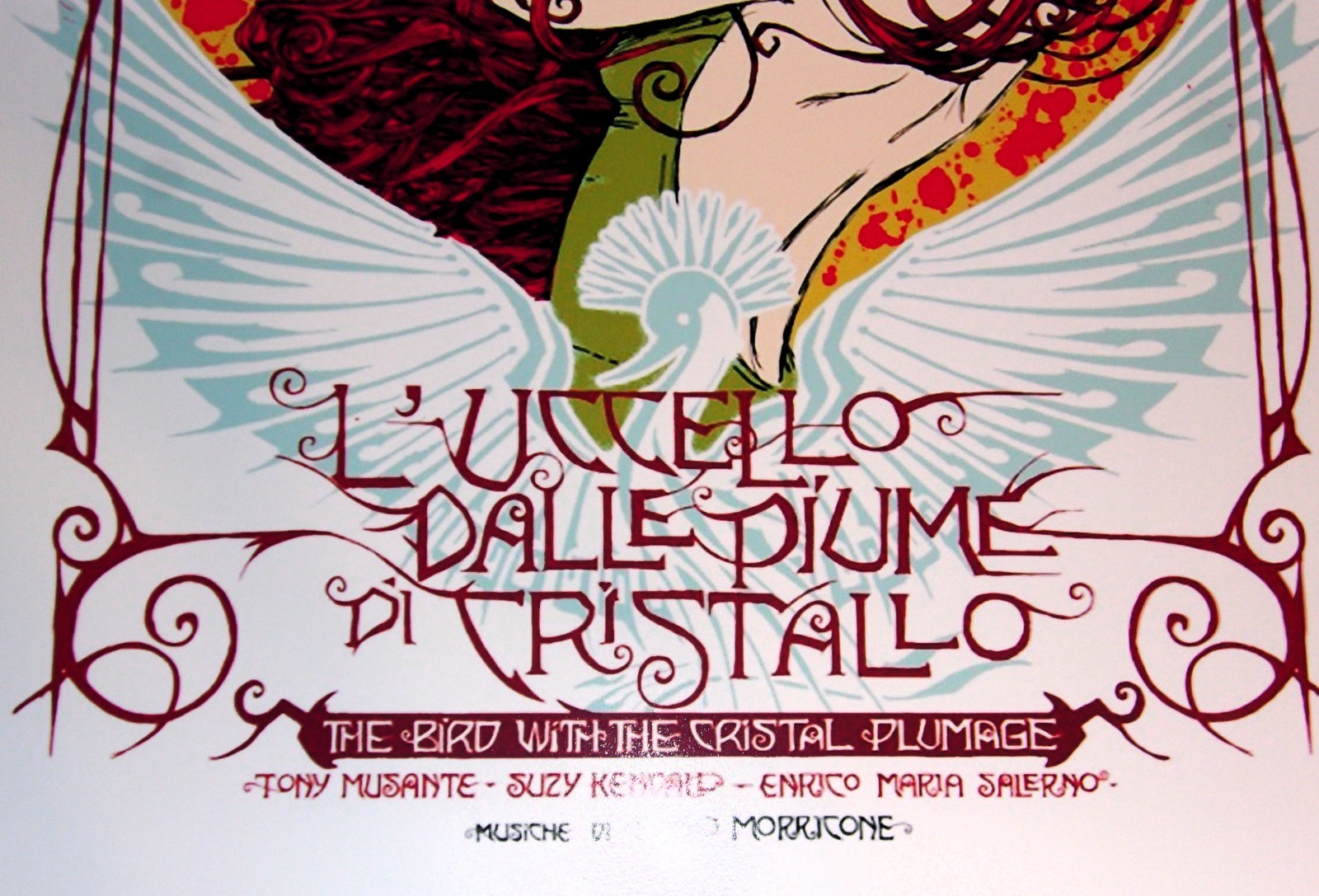 The Bird with Crystal Plumage Dario Argento ’70 Alternate Poster 19″x13″ Giallo