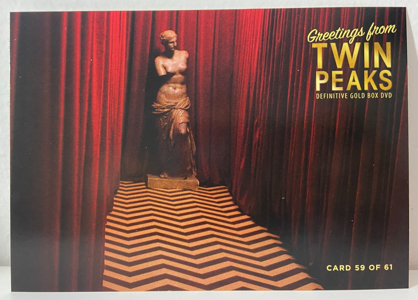TWIN PEAKS Gold Box DVD POSTCARD #59 Hall of the Red Room RARE