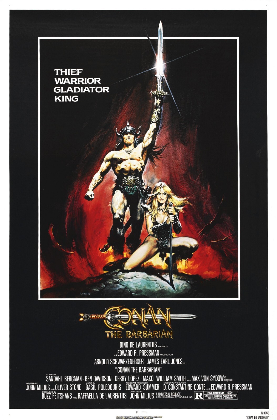 Free Same Day Shipping CONAN THE DESTROYER Schwarzenegger 11×17 Poster