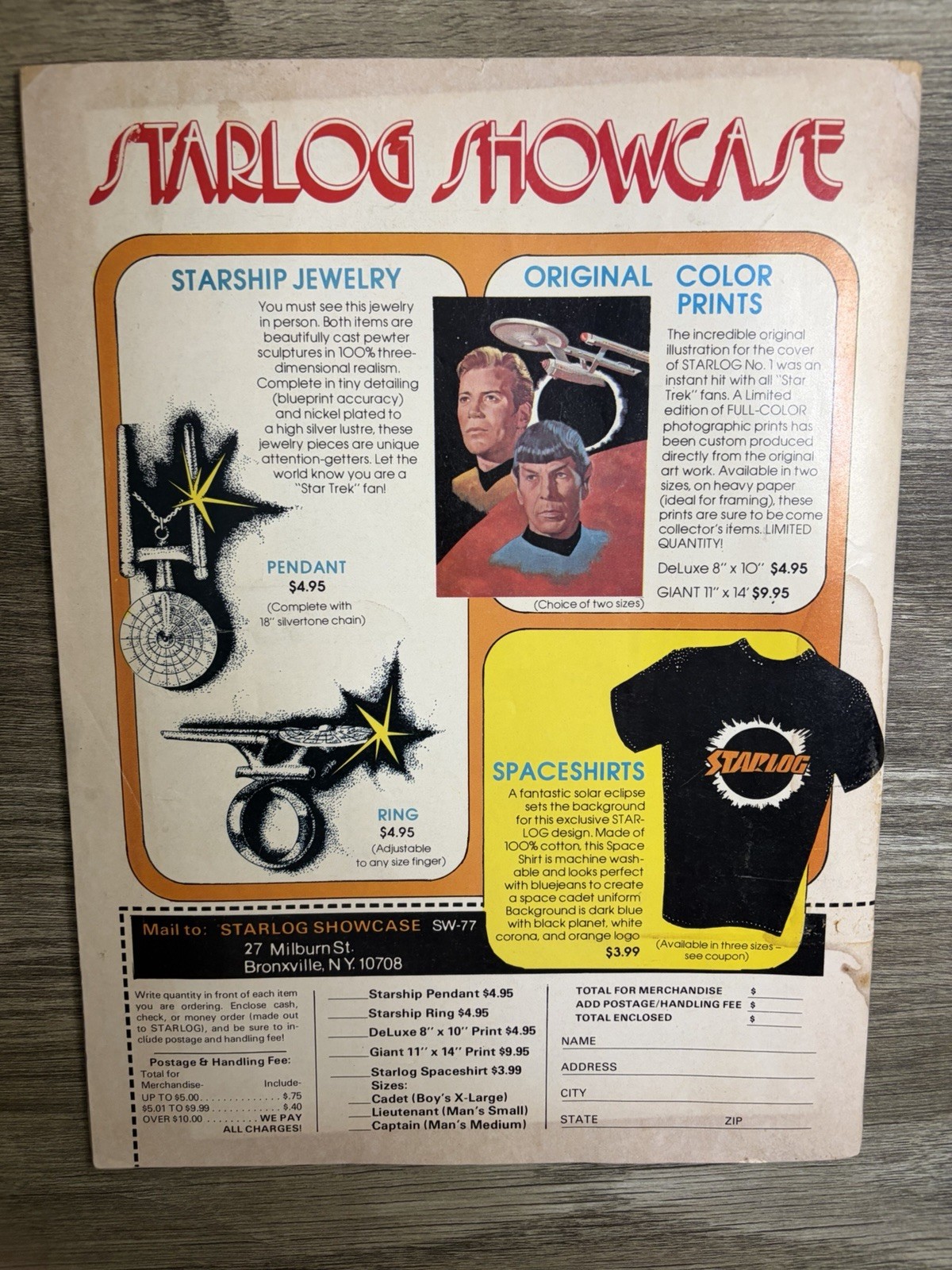 Space Wars Magazine October 1977 VTG Si-Fi Star Wars Star Trek Flash Gordon; VG