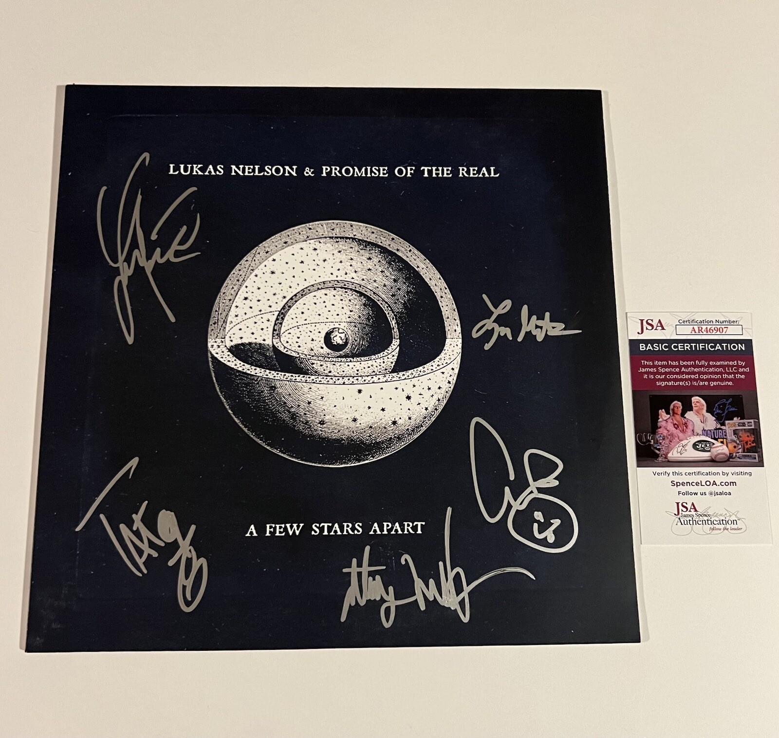 LUKAS NELSON & PROMISE OF THE REAL SIGNED A FEW STARS APART VINYL RECORD JSA COA