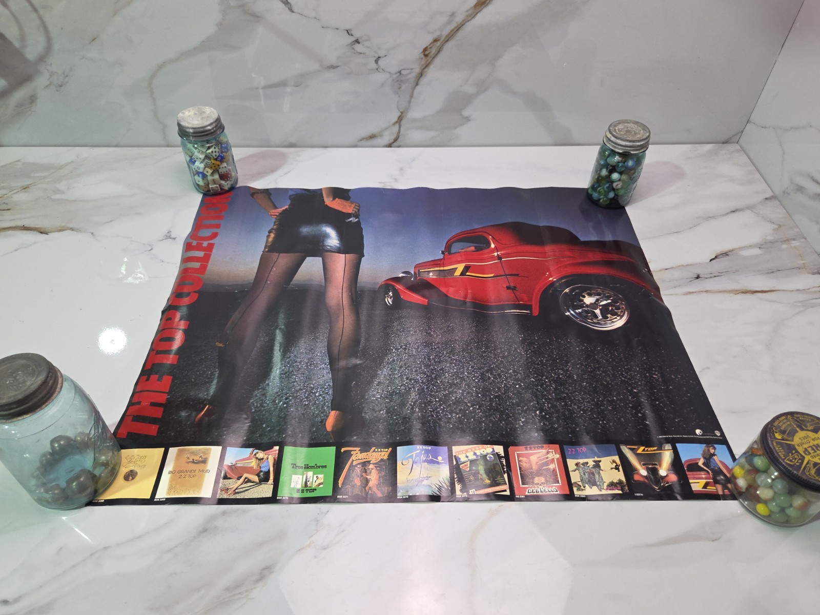 ZZ TOP rare original promotional poster 30×24 legs hot rod 1983 Warner Bros