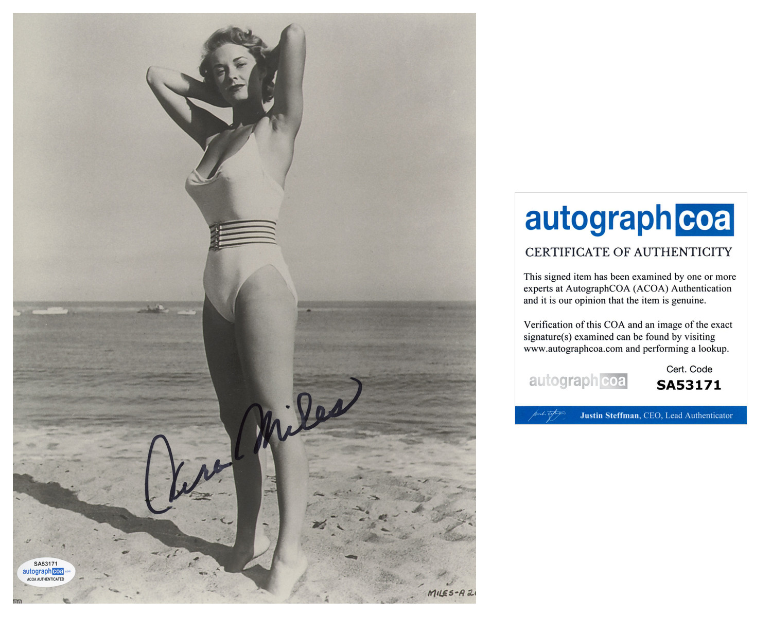 Vera Miles signed photo 8×10 ACOA autographed Psycho 2