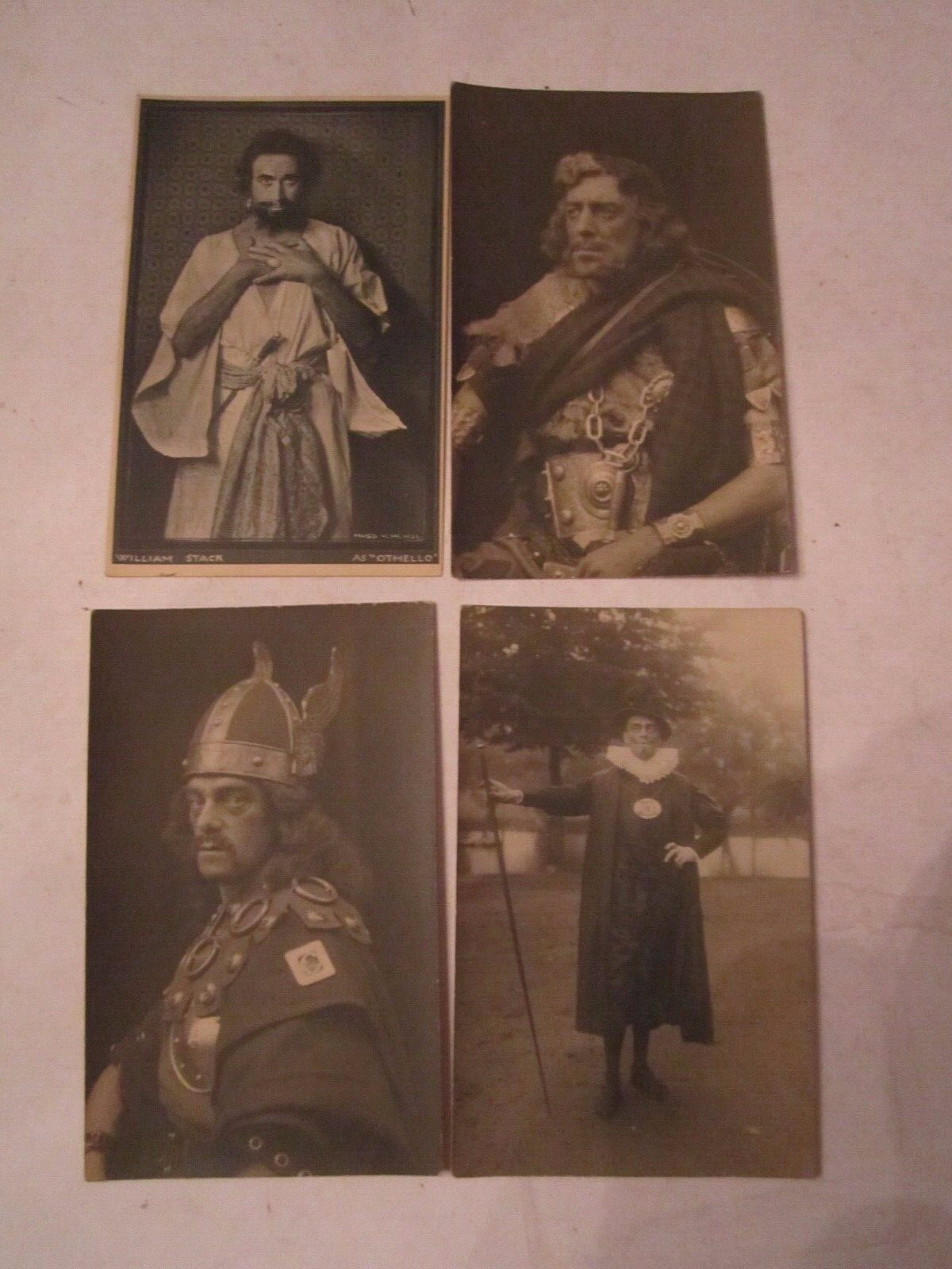 12 VINTAGE WILLIAM STACK, ACTOR AS “OTHELLO” PHOTO POSTCARDS & MORE – OFC-1
