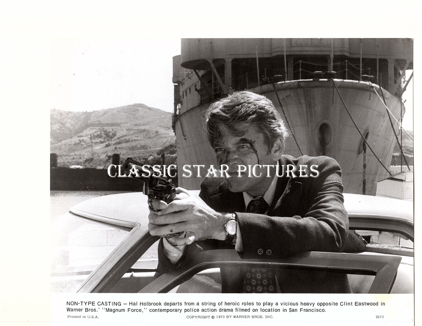 F734 Hal Holbrook Magnum Force 1973 9.5 x 7.5 vintage photo
