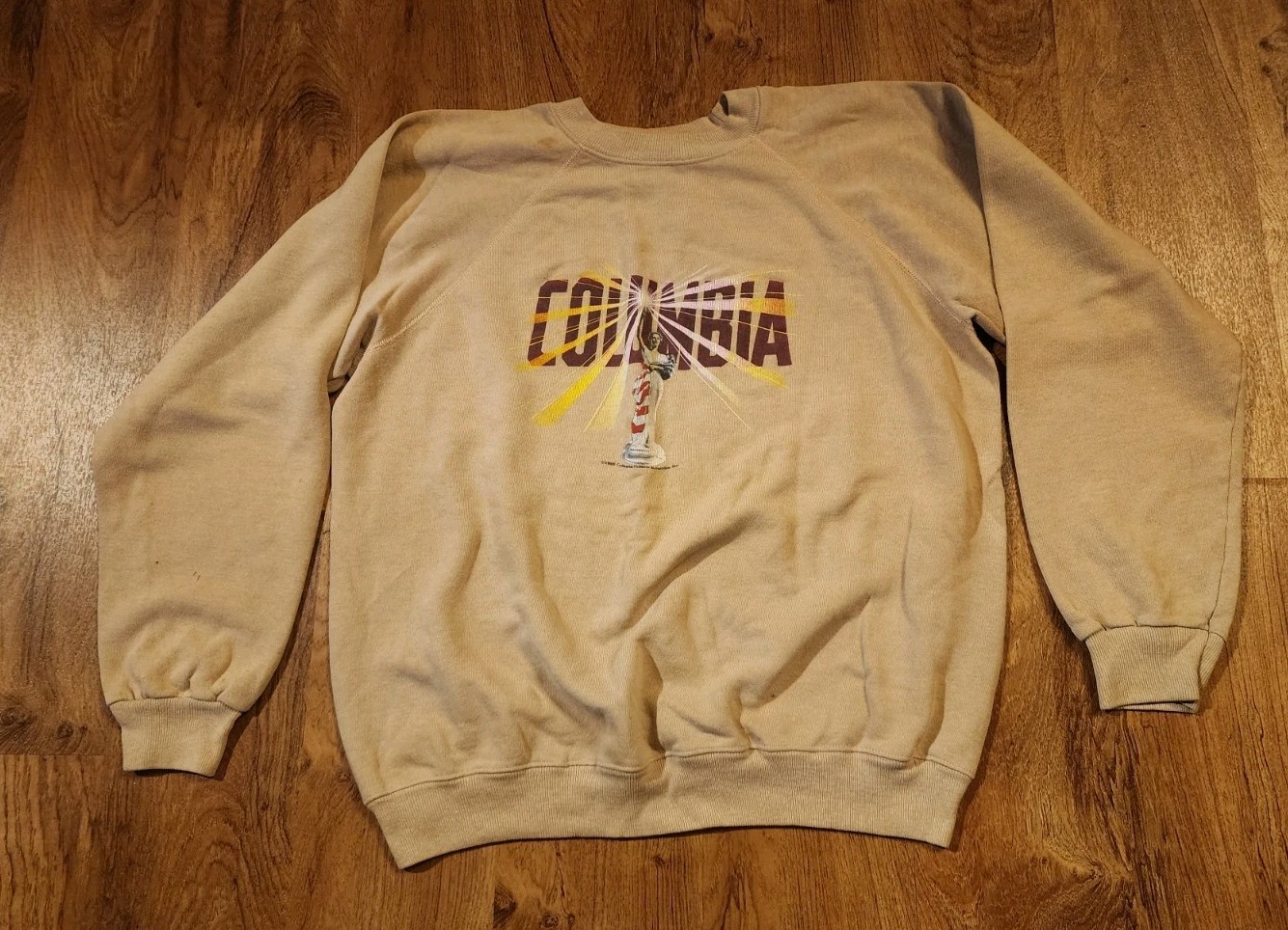 Vtg 80’s Columbia Pictures Logo Embroidered Sweatshirt Adult Med