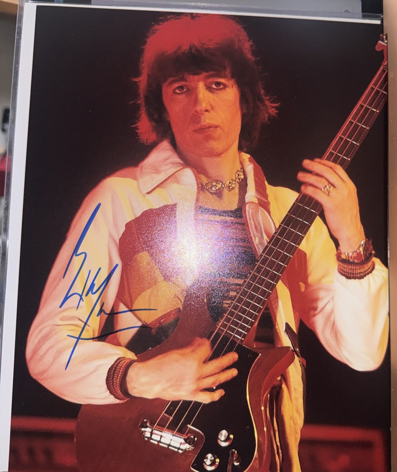 AMAZING IBILLY BILL WYMAN ROLLING STONES Signed 8 x 10 COA worldwide ship