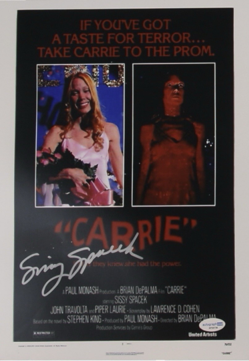 Sissy Spacek Signed “Carrie” 11×14 Photo/Poster (Autograph COA)