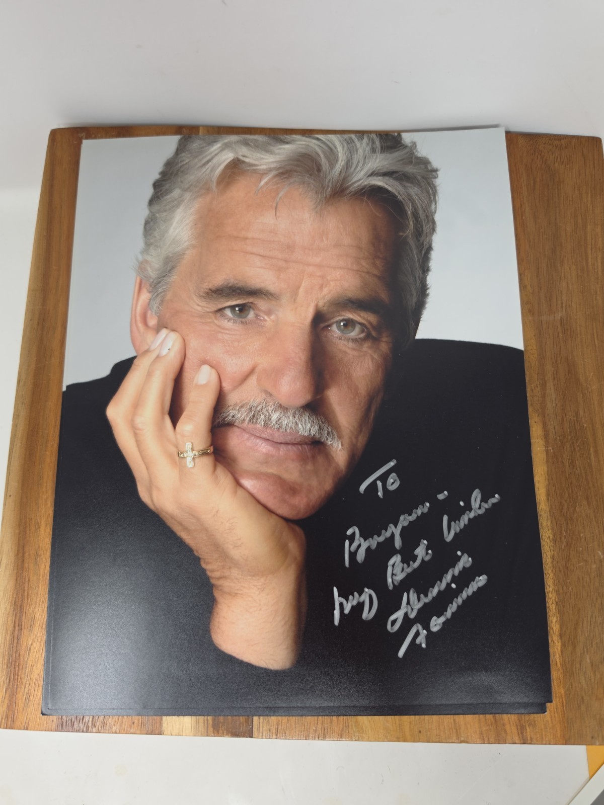 Dennis Farina Signed 8×10 Photo Signed Auto Vintage Actor Law & Order Get Shorty