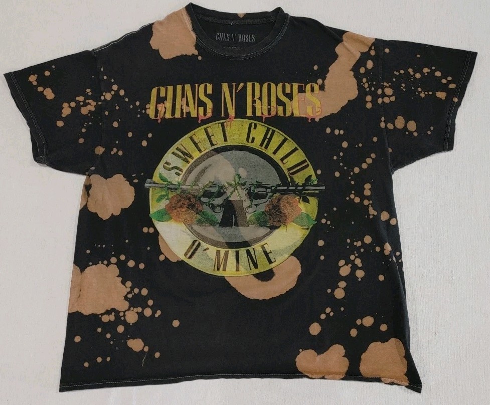Guns N’ Roses Sweet Child O’ Mine Bleached T-Shirt Adult Size Large