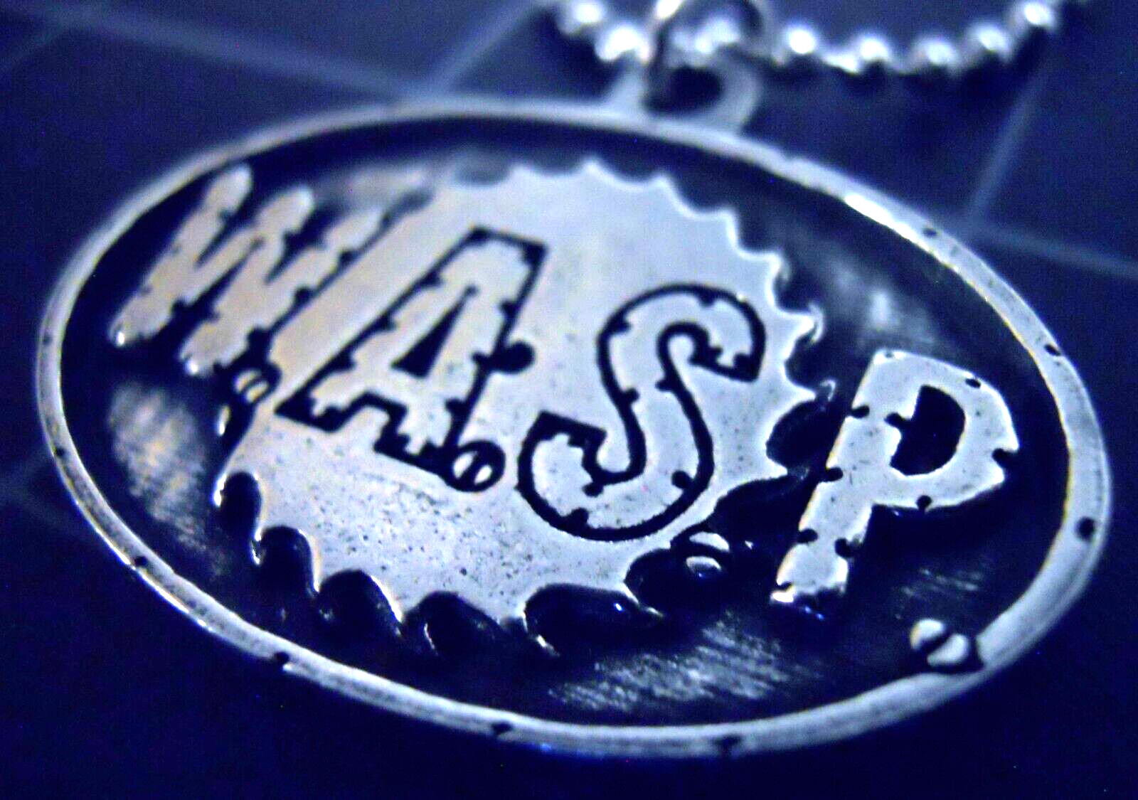 WASP Necklace Stainless Chain New Vintage W.A.S.P. Sawblade Pendant Blackie