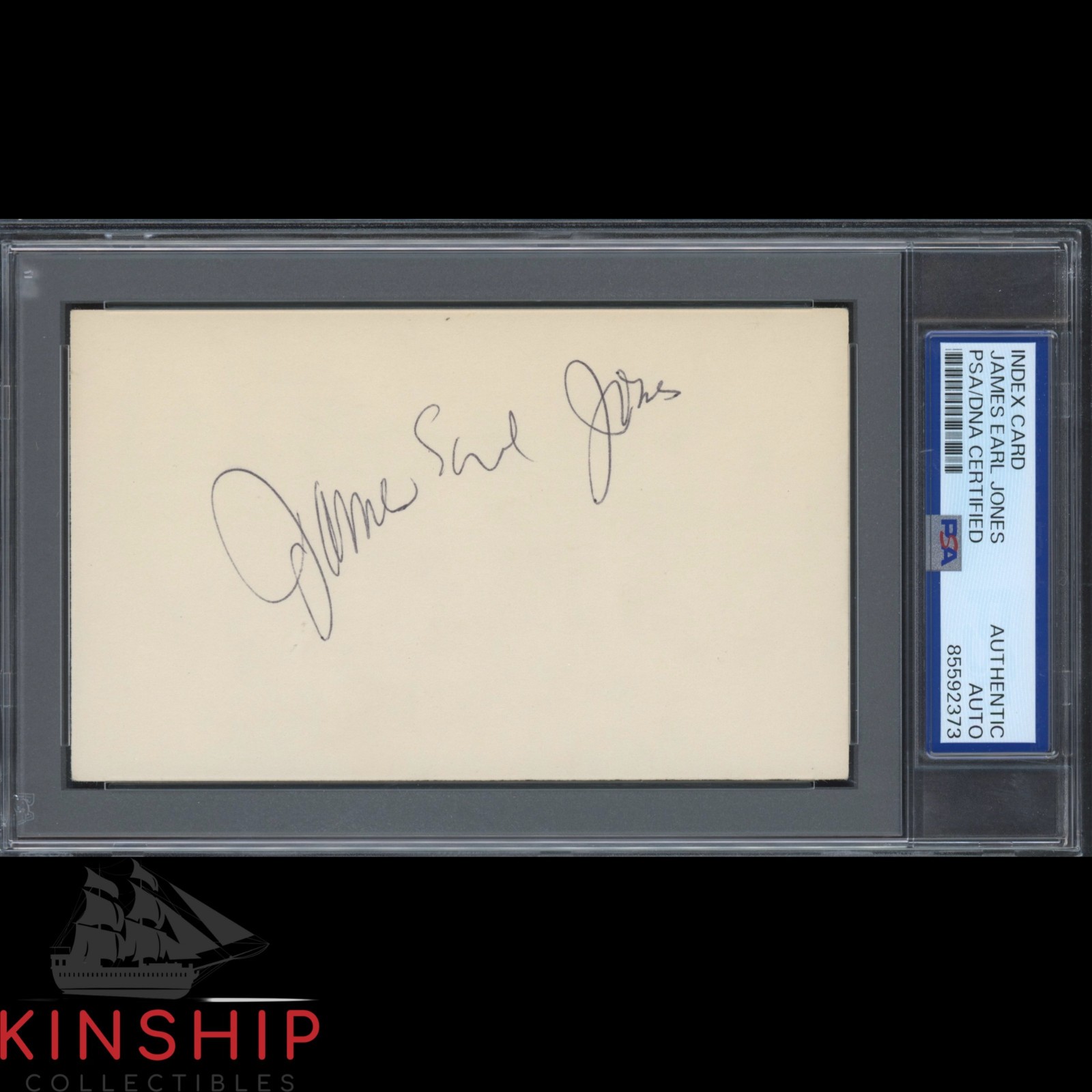 James Earl Jones signed 3×5 Index Card PSA DNA Slab Star Wars Auto C5346