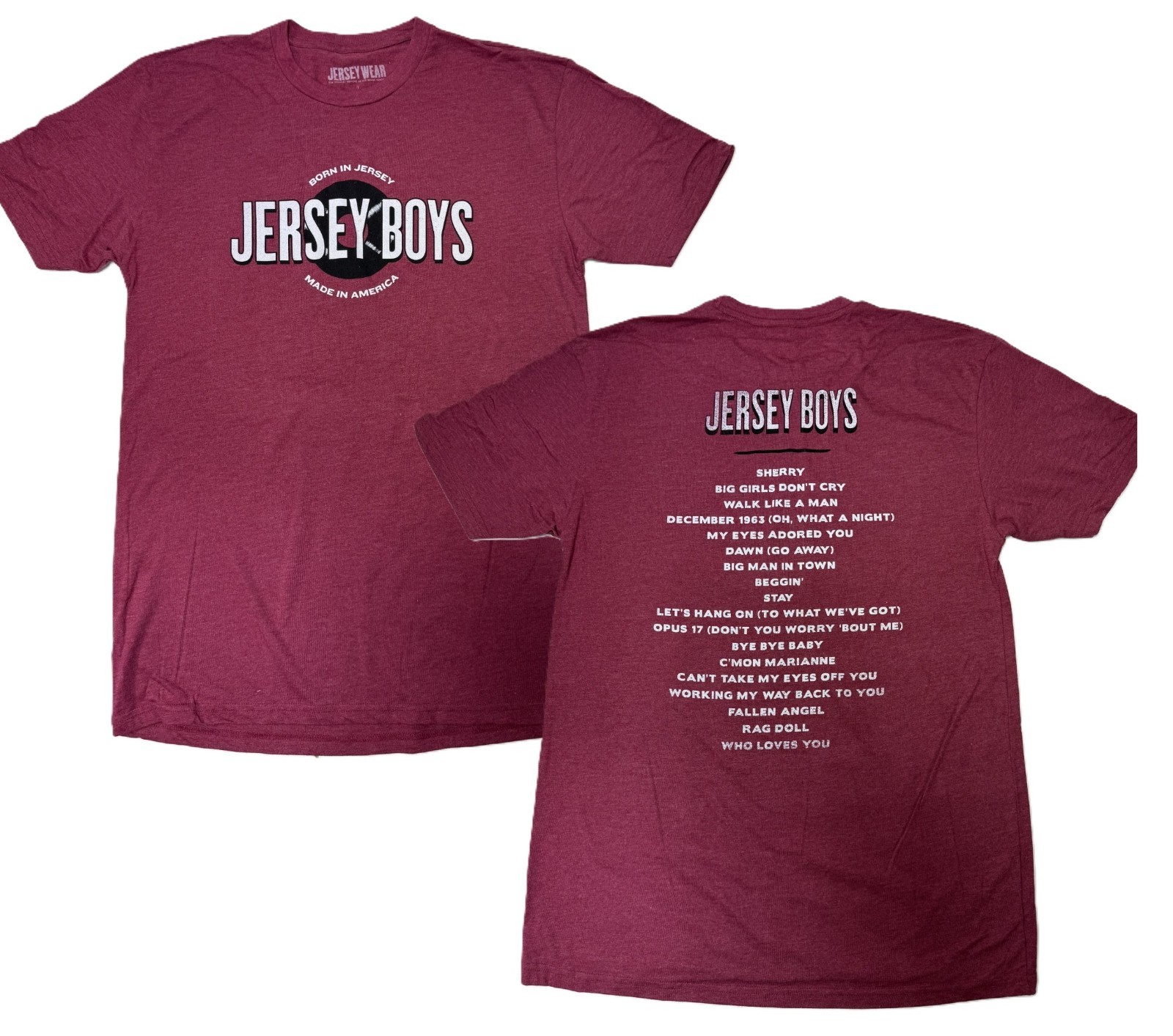 The JERSEY BOYS The Musical BROADWAY SHOW + NYC VINTAGE UNISEX TEE+T-SHIRT NEW!